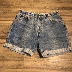 Levi’s denim high-waisted shorts